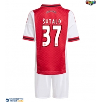 Otroški Nogometni dresi Ajax Josip Sutalo #37 Domači 2025-26 Kratek Rokav (+ Kratke hlače)